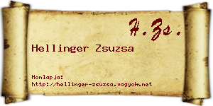 Hellinger Zsuzsa névjegykártya