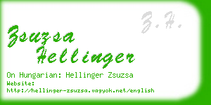 zsuzsa hellinger business card